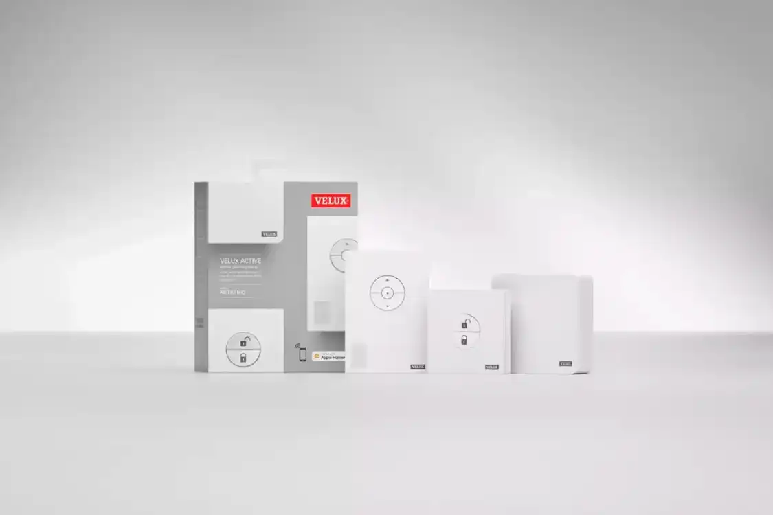 Velux Active Nano termékeket szimbolizáló termékfotó és reklámanyag